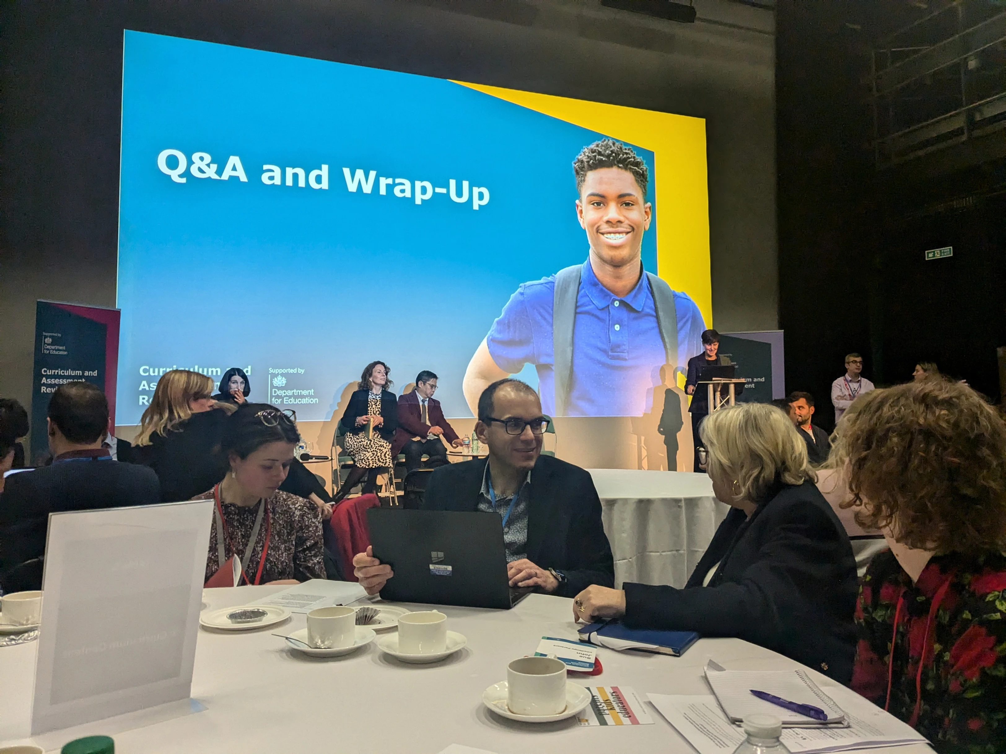 A photo from the Q&A section of the event